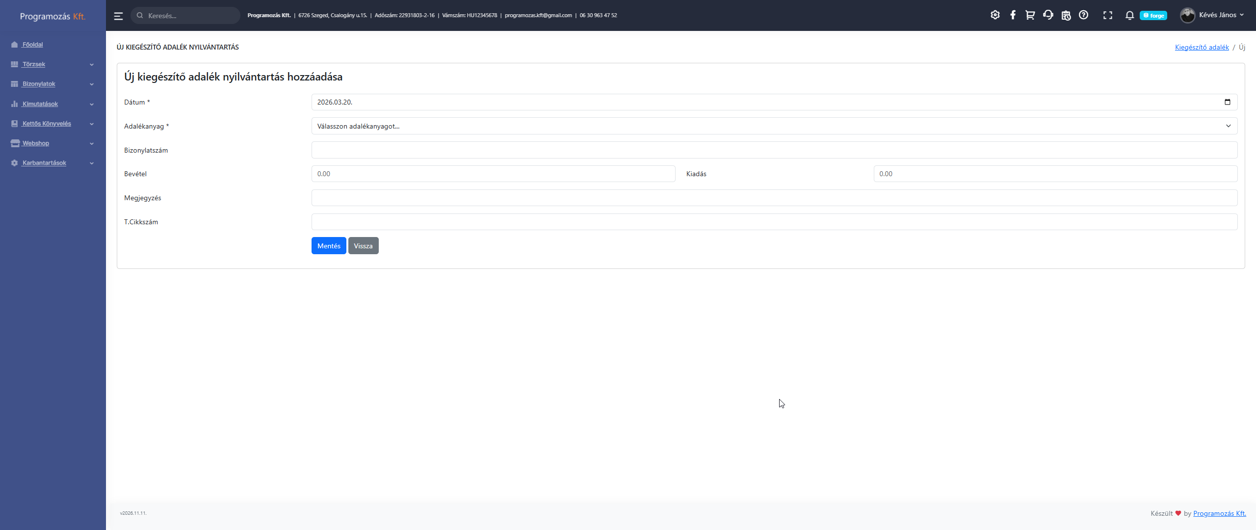 Új kieg. adalékanyag