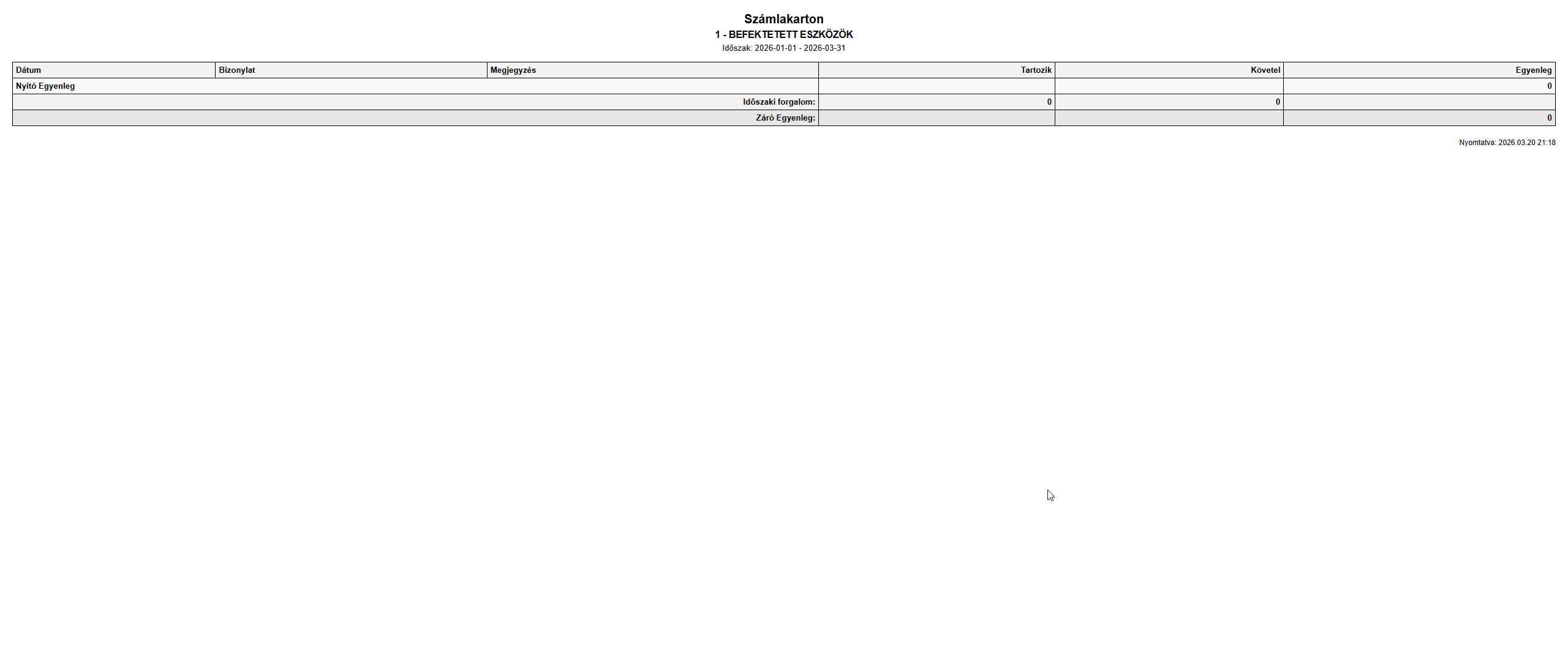 Számlakartok nyomtatás